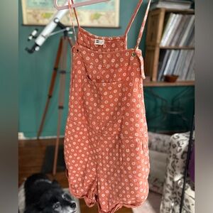 Billabong Orange Floral Jumpsuit